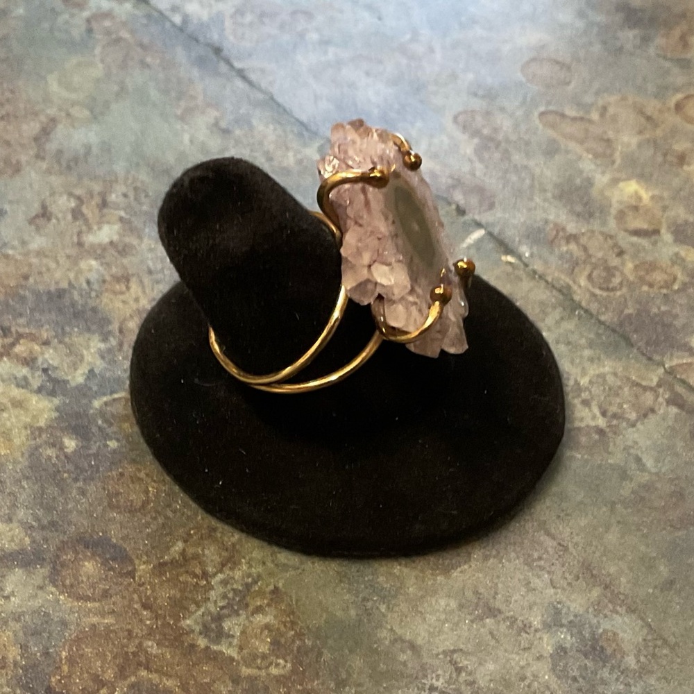 Amethyst Druzy Geode Statement Ring - Unbranded - image 3